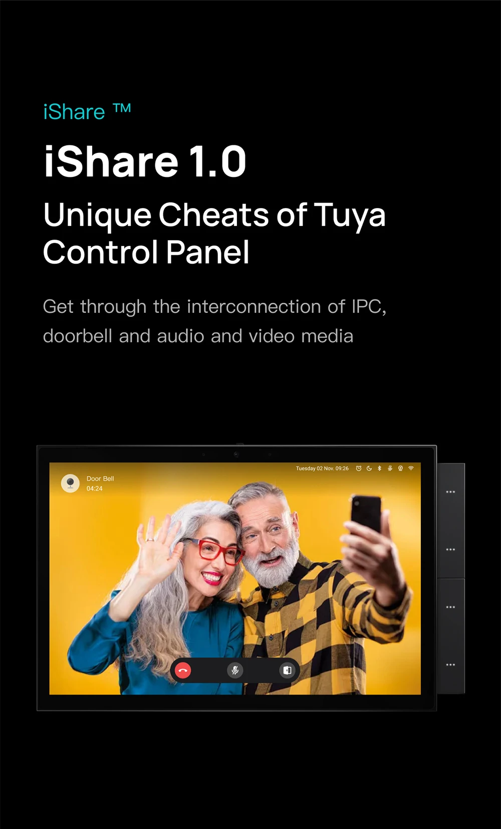 10 inch smart home appliances tuya zigbee gateway  Multi-function Central Touch Screen Control Panel light