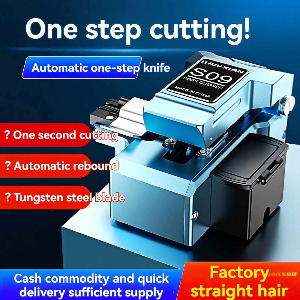 One Step High Precison Fiber Optical Cleaver S09 Cable Cutting Knife FTTT Fiber Optic Knife Tools Cutter Automatic Cutting