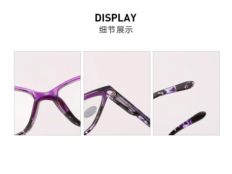 Progressive multifokale Lesebrille, Federbrille, Beine, Anti-Blaulicht, buntes Blumen-Brillengestell – Detail 1