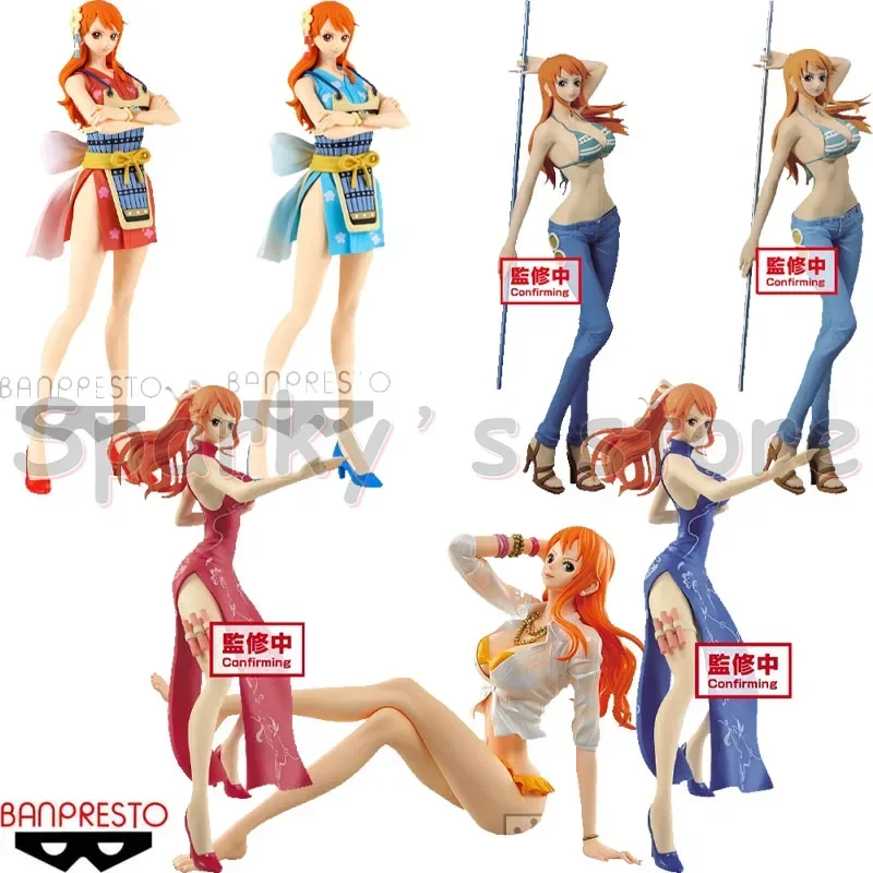 Bandai Original GLITTER&GLAMOURS ONE PIECE Anime Figure NAMI Action Figure Toys For Boys Girls Kids Chirldren Birthday Gifts