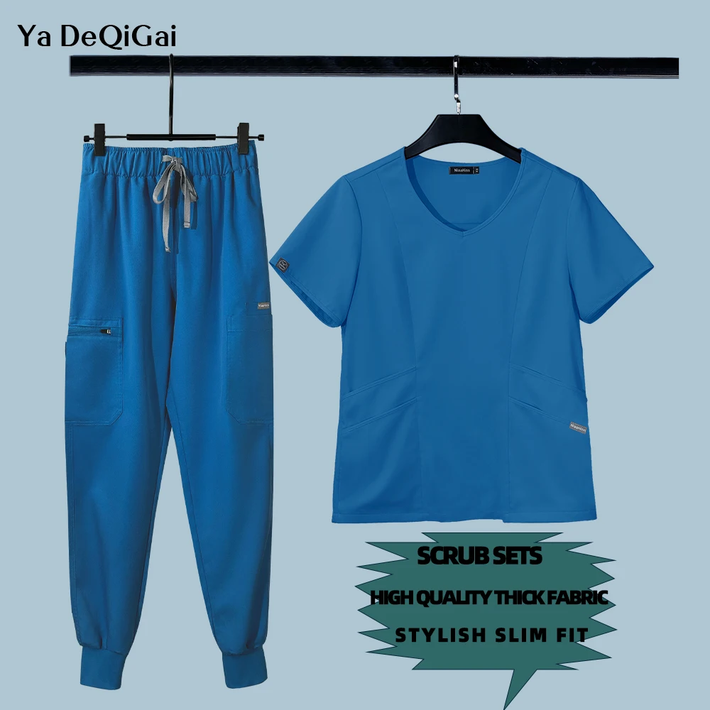 

Pharmacy Workwear Pet Hospital Scrub Set Dentistry Doctor Nurse Scrub Top Pants Lab Overalls Coat Spa Uniform Medical Uniform