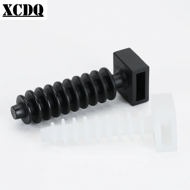 100pcs Plug-In Cable Tie Holder Rivets Inserting Fixed Seat 9mm Width Wire Guide Manager for Fixing Electric Wire on Board Wall