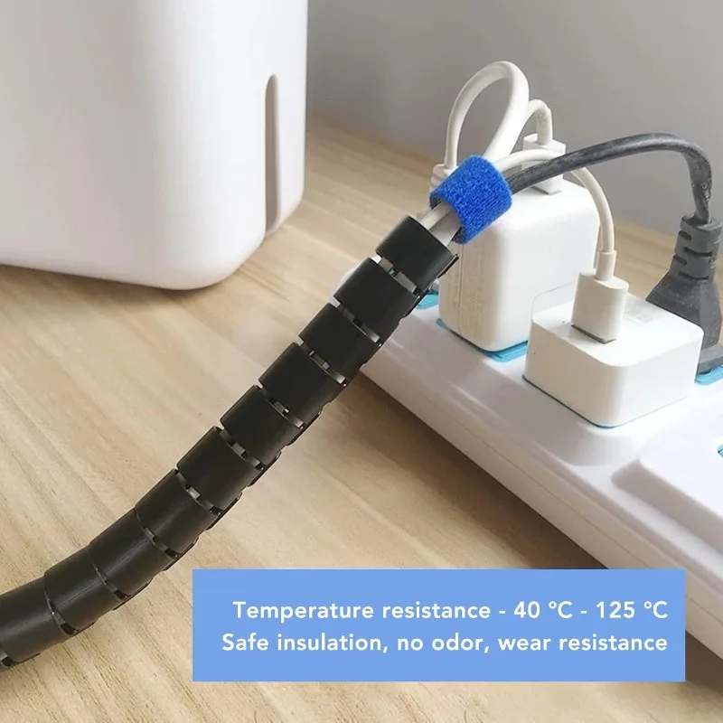 Spiral Cable Wrap Cable Management Sleeves Organizer Wire Protector Covers for Electrical Computer Power Cord Audio Video Cables