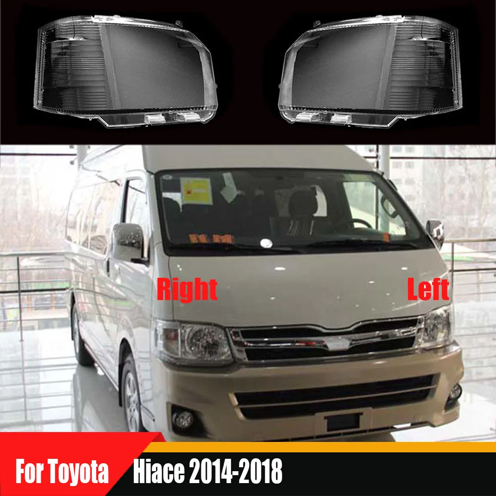 

Накладка на переднюю фару автомобиля для Toyota Hiace 2014-2018, стеклянные Налобные фонари, прозрачная лампа, маски