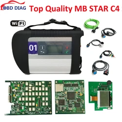 MB STAR C4 Plus Full Chip para Benz Carros e Caminhões, WiFi, Compacto, Scanner, Chip DOIP, SD Conectar, 2 em 1, SSD, WI-FI, Circulação