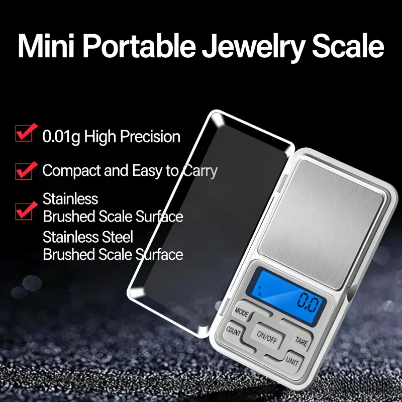 

Высокоточные электронные весы для дома, миниатюрные портативные весы для золота и ювелирных изделий, маленькие, точные, 500 г, точность 0,01 г.
