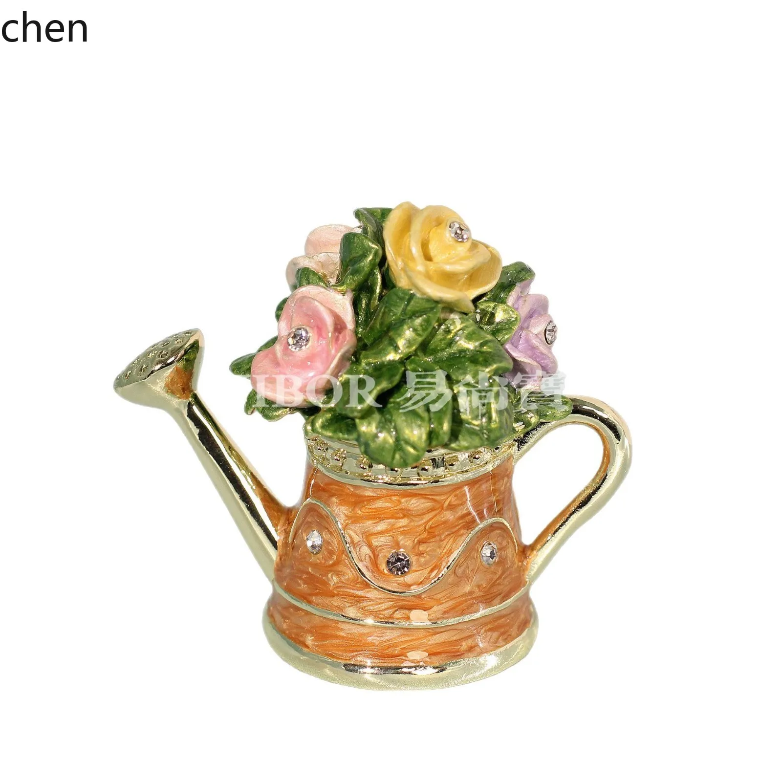 H1 Enamel Jewelry Box, Flower Teapot, Shower Head, High-Value Exquisite Metal Decorative Box, Home Decoration Item
