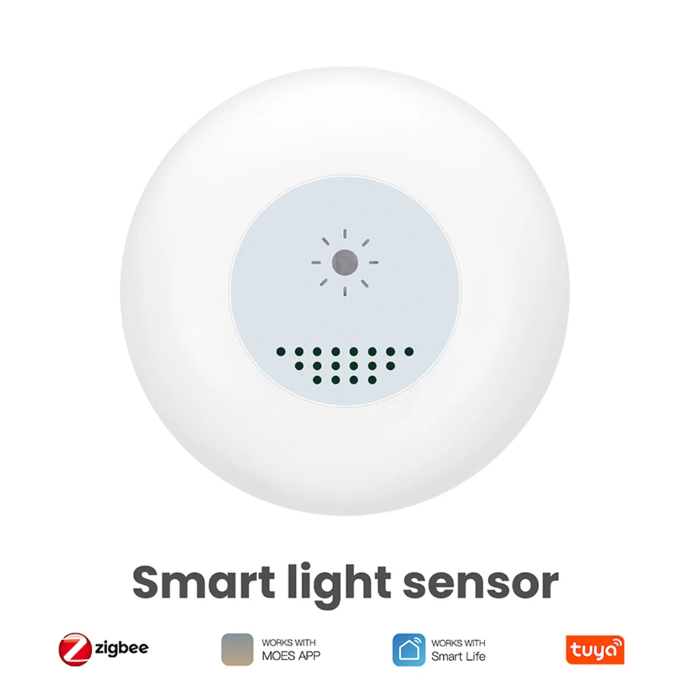 Tuya Zigbee Light Sensor Luminance Sensor APP Control Illumination Brightness Detector Smart Home Light Detector