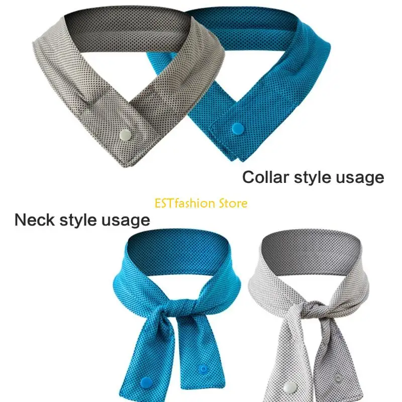 Y5GC Breathable Nylon Chilled Scarf With Water Absorbent Bead Cooling Technology Functional Wearable For Individuals Creatures