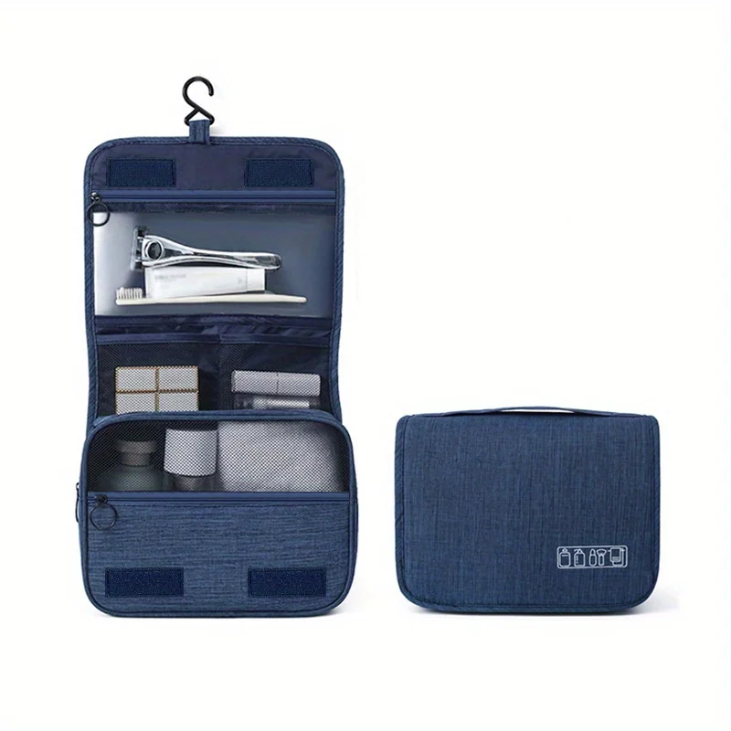 Oxford-Stoff Herren Business Tragbare Aufbewahrungstasche Toilettenartikel-Organizer Damen Kosmetiktasche Wasserdichte Hängende Reise-Waschtasche – Detail 2