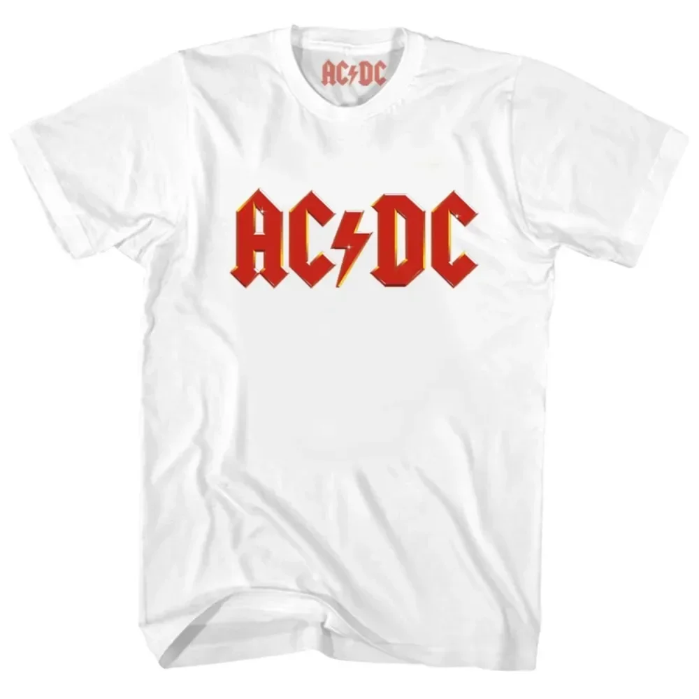 Classic Bolt Logo ACDC Band T-shirt Summer Cotton Tee Punk Rock Cotton Short Sleeve T-Shirt Men Women 2024 New in Casual Tops