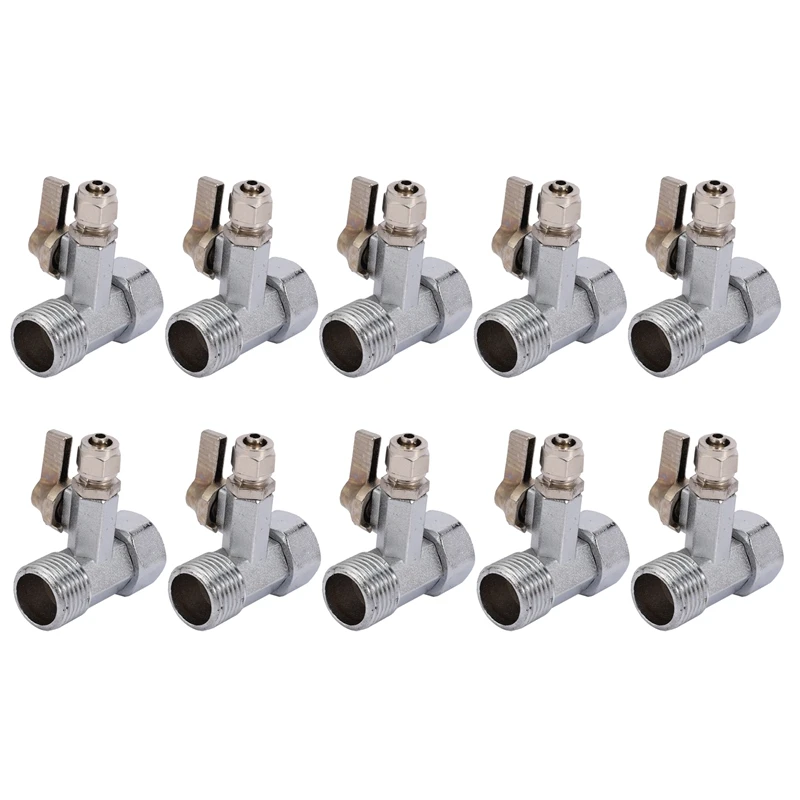 

Hot 10X RO Feed Water Adapter 1/2 Inch to 1/4 Inch Ball Valve Faucet Tap Feed Reverse Osmosis Silver