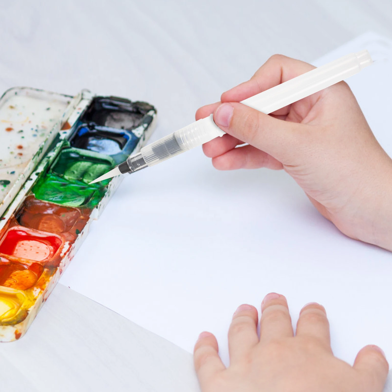 

3Pcs Watercolor Brush Pen Set Easy Control Water Filled Brush Pens Portable Drawing Painting Art Accessories Calligraphy Pen Set