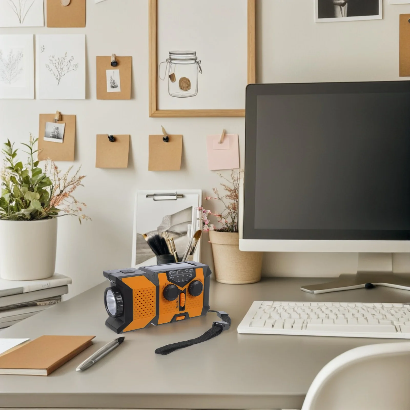 

Multifunction Emergency Radio Hand Crank Portable Power Bank Flashlight for Camping Outdoor Use Hand Crank Light