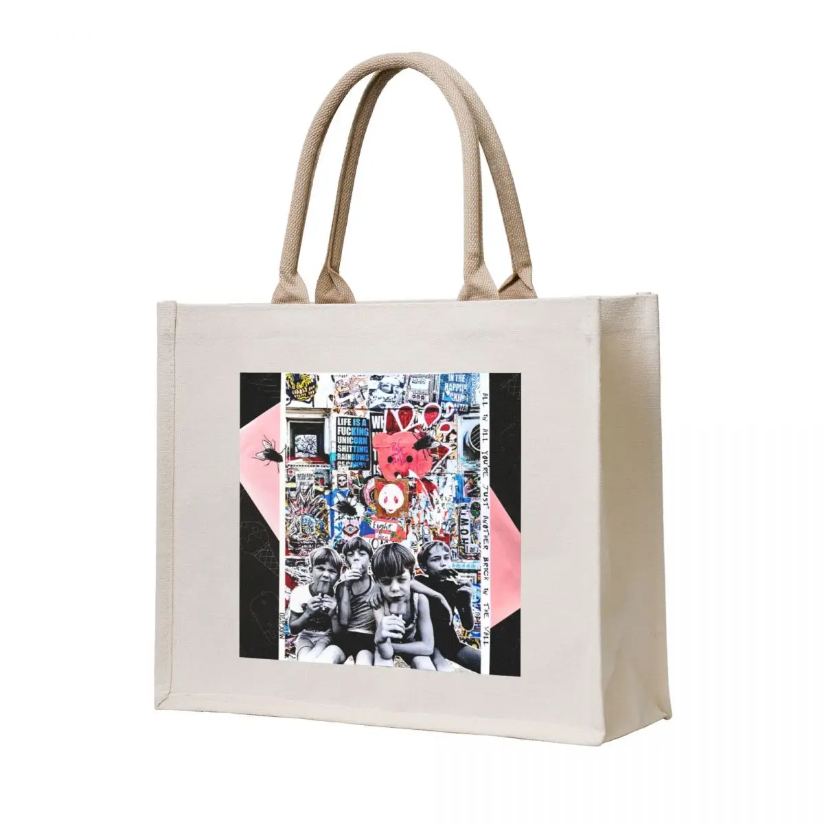

The Wall Tote Bag shopping bags foldable Woman shopper bag university shopper bag Canvas