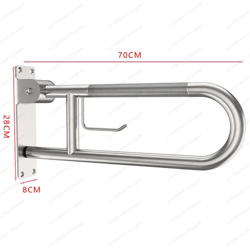 304 stainless steel barrier-free safety handrail project handrail wall-mounted toilet handrail disabled anti-skid and anti-drop