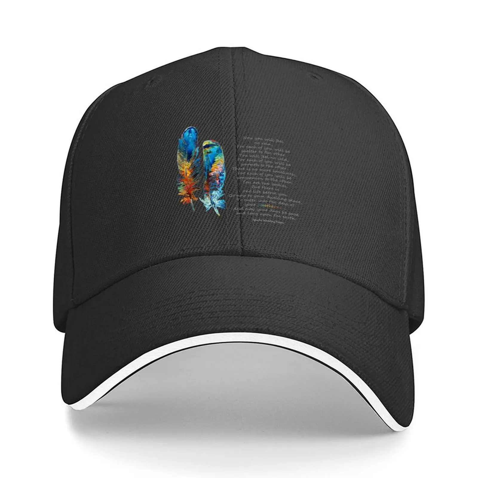 Togetherness - Native American Wedding Prayer - By Sharon Cummings Baseball Cap Golf sun hat For Women Men's