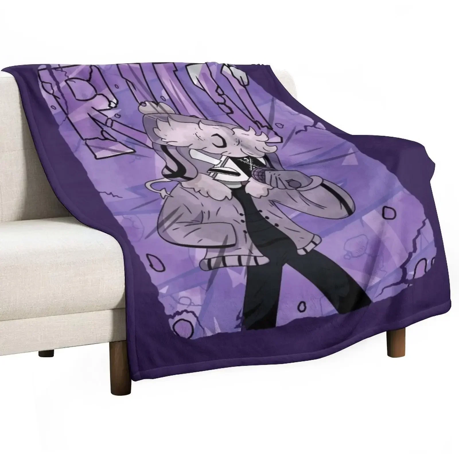 Fnf Ruv character Wall break Throw Blanket for sofa Bed linens Blankets