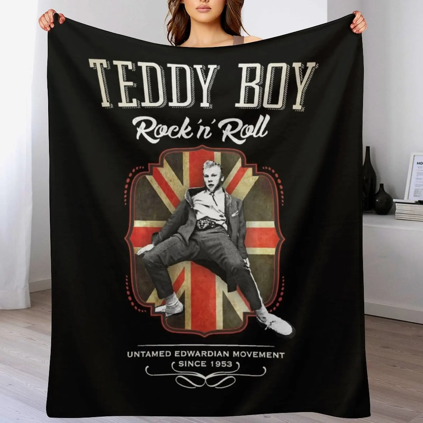 TEDDY BOY ROCK&x27;N&x27;ROLL Essential T-Shirt.png Throw Blanket decorative Shaggy Kid'S Blankets