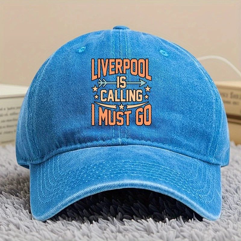 قبعة بيسبول من القماش المرن هدية لزيارة ليفربول، قبعة بيسبول كلاسيكية بلون سادة، هدية مثالية للعطلات، حفلة خارجية قابلة للتعديل