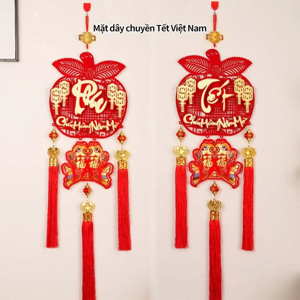 Chinese Style Vietnamese New Year Pendant Traditional Festival New Year Door Couplet Blessing Words Fu Character Pendants