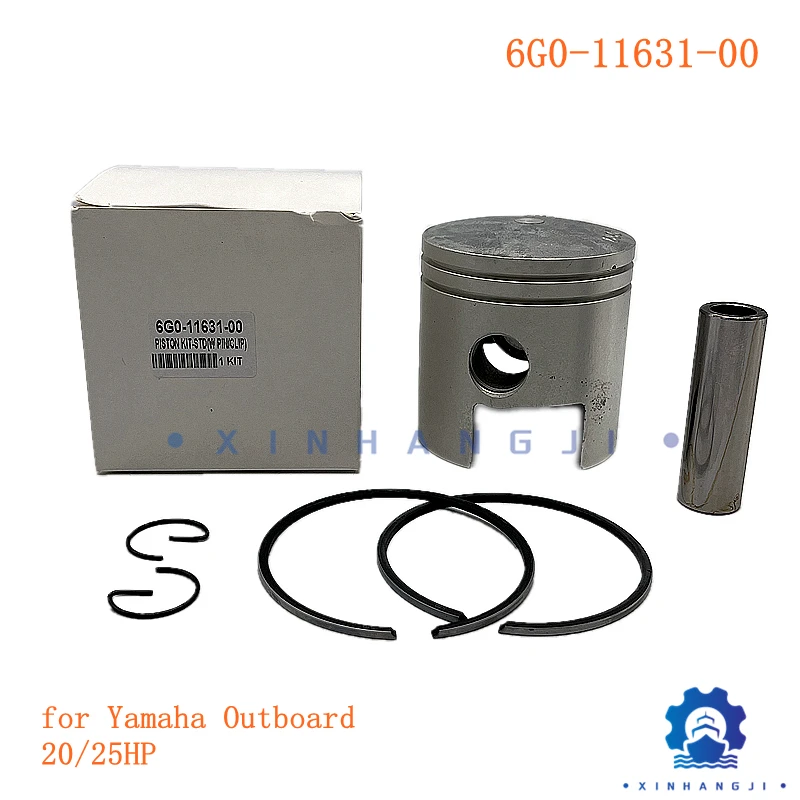 

6G0-11631-00 Piston Kit (std) for Yamaha Outboard Motor 2-stroke 20HP 25HP 664-11631-00 Diameter67mm 664-11631 6G0-11631