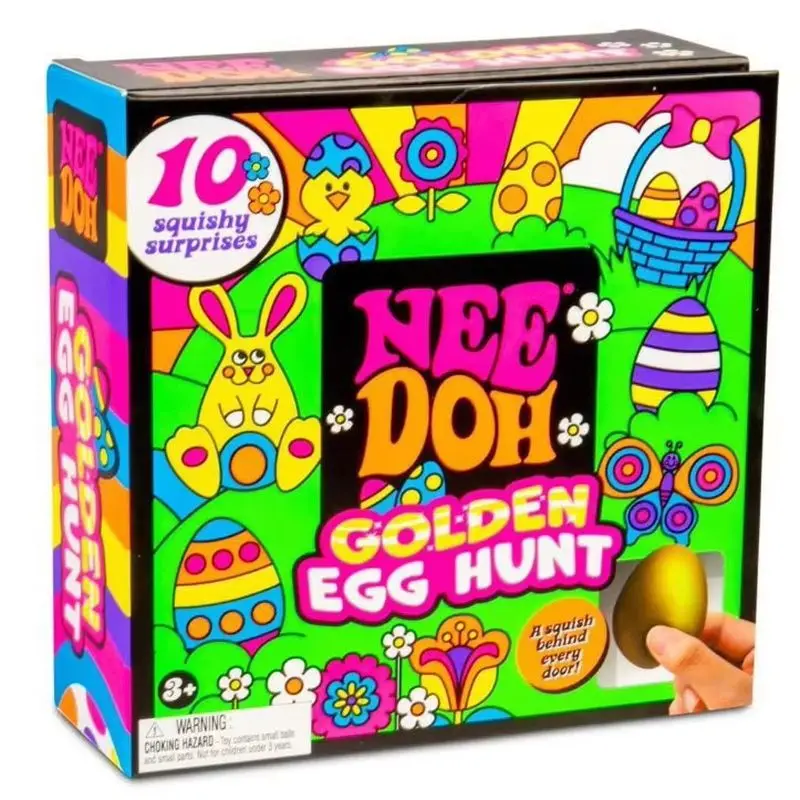 

Nee Doh 2026 New In Stock Golden Egg Hunt Blind Box 10 Squishy Fidget Surprise Toys Easter Holiday Party Kids Stress Relief Gift