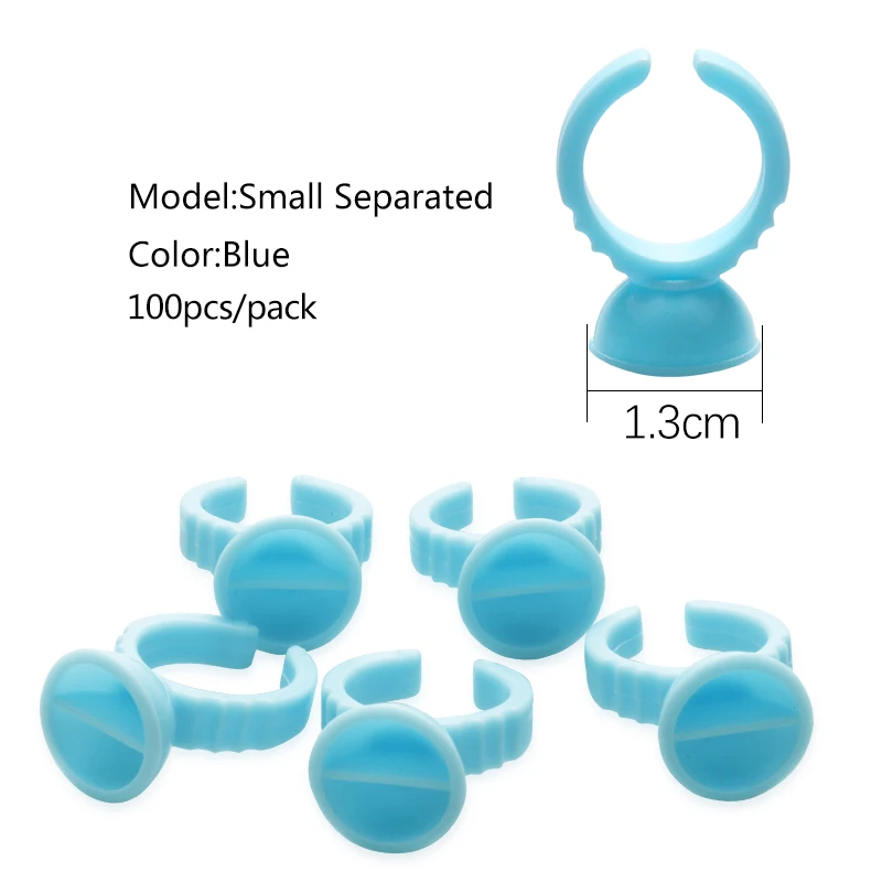 100 stücke Einweg Kleber Ring Tasse Für Wimpern Fan Tattoo Pigment Halter Wimpern Verlängerung Container Kleber Halter Make-Up Liefert