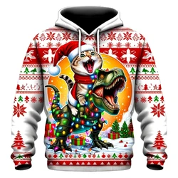 2025 Merry Christmas Graphic Sweatshirts Christmas Tree Hoodies For Men Clothes Santa Claus Hoody Snowman Sweatshirts Unisex Top