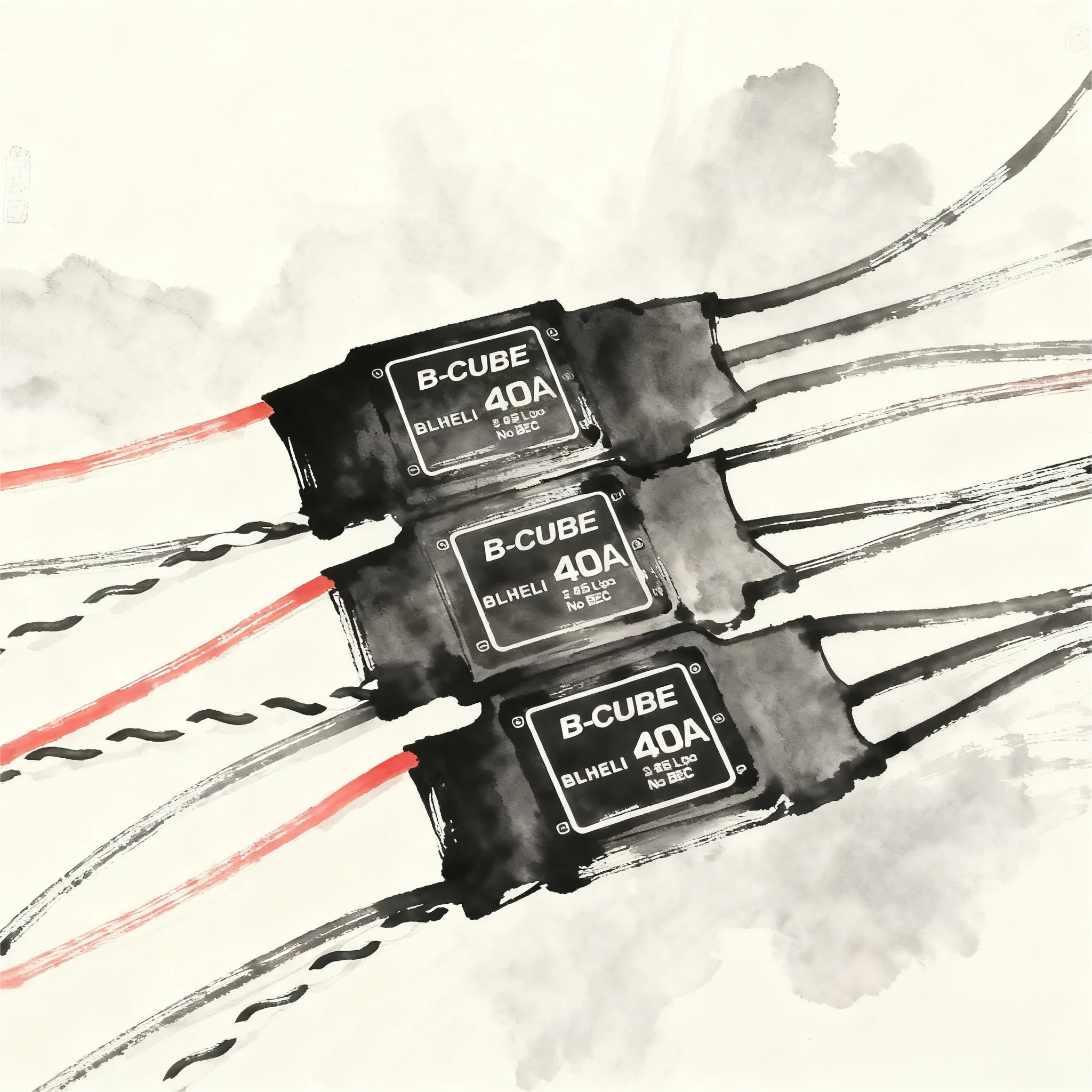 

HotRC 1/2/4/6 шт. BLHELI 40A бесщеточный ESC 2-6S Lipo без регулятора скорости EBC для RC FPV самолета БПЛА Дрон Квадрокоптер