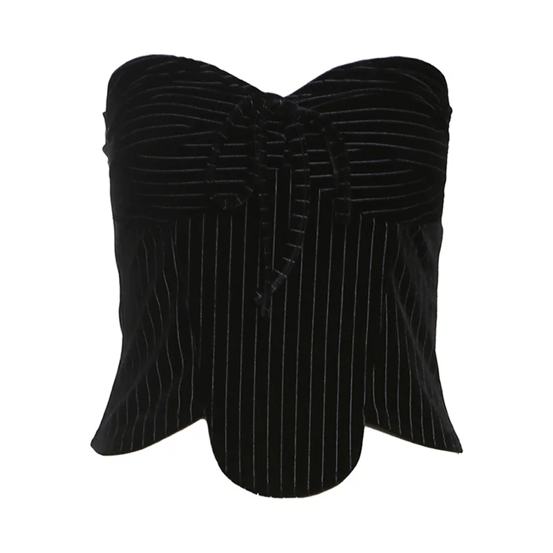 Autunno e inverno nuove donne abbigliamento tinta unita slim fit moda di strada colletto con una sola parola gilet senza schienale avvolto sul petto