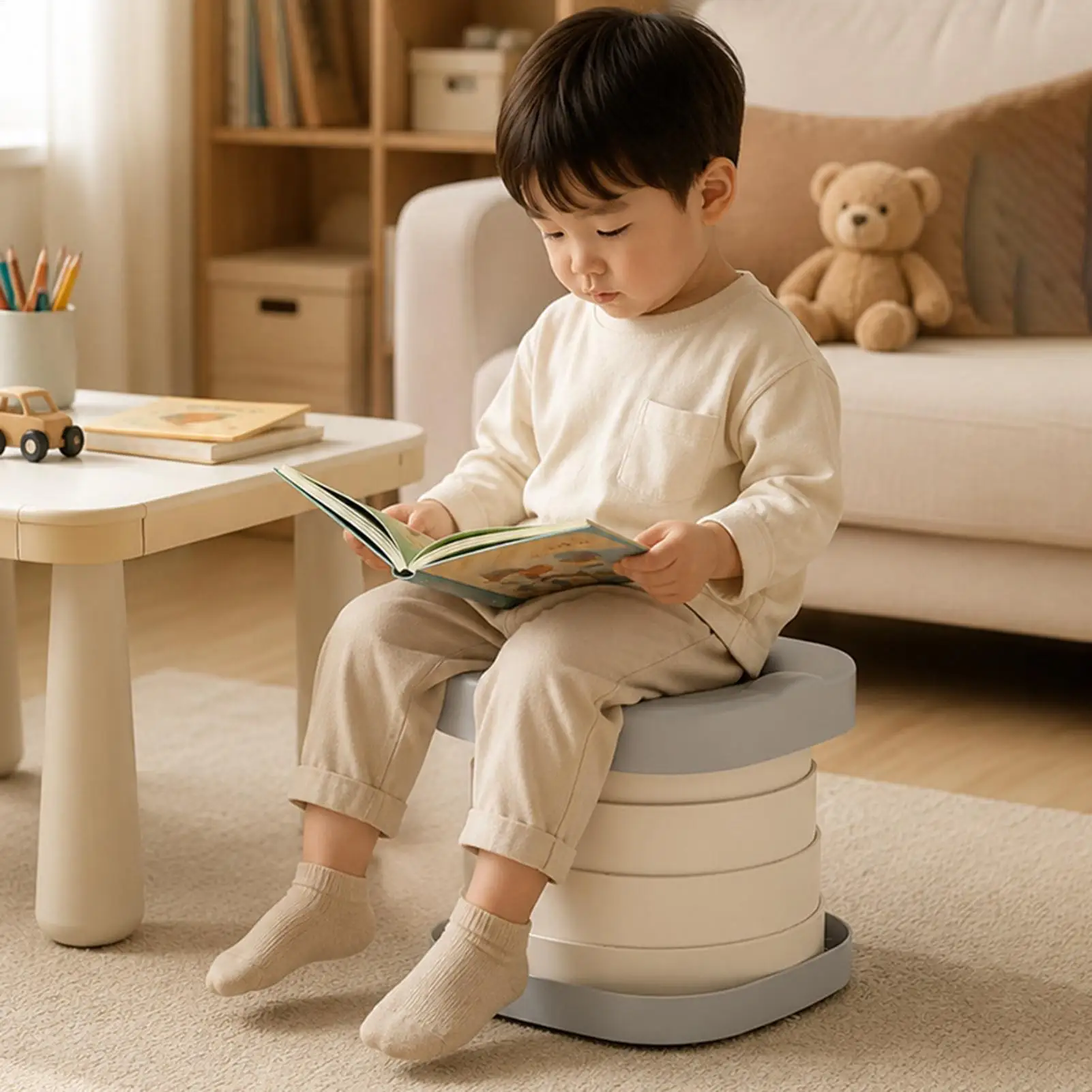 Toilet Seat For Kids Foldable Urinal Car Trainer With Cleaning Bags Toilet Seat Kids For Boys Girls Travel Camping Bathroom Car