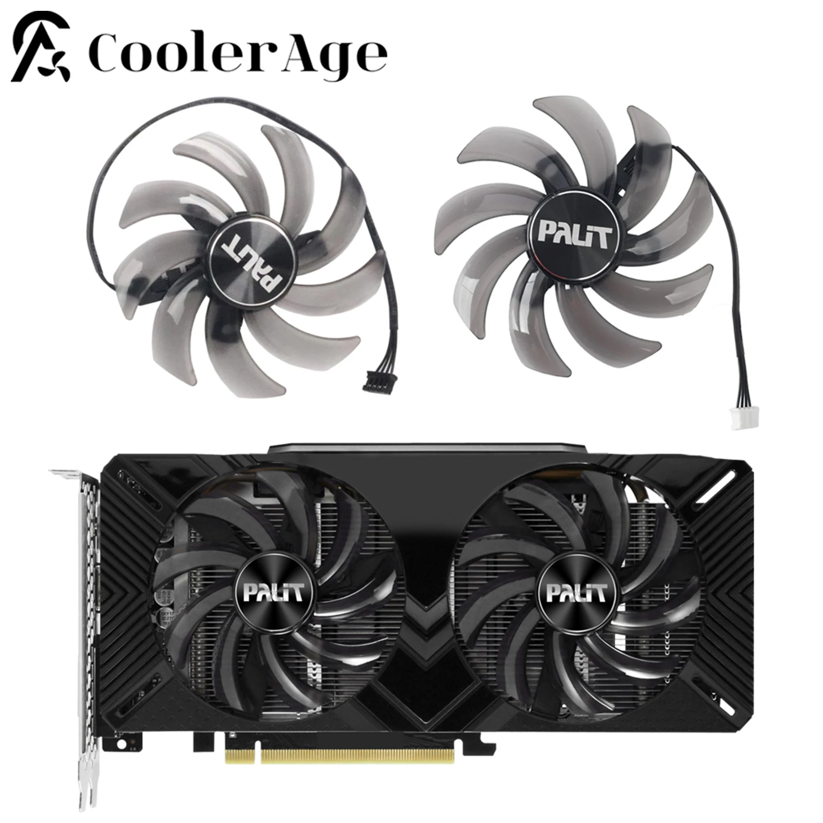 

Video Card Fan For PALiT GeForce GTX 1660 1660Ti RTX 2060 2070 SUPER DUAL 85MM FDC10H12S9-C Graphics Card Replacement Cooling