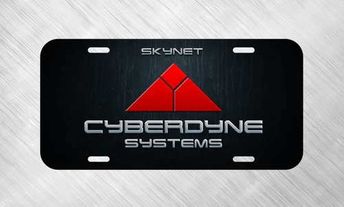 New for Terminator Skynet License Plate Auto Car Tag FREE SHIP Robot AI Movie Aluminum