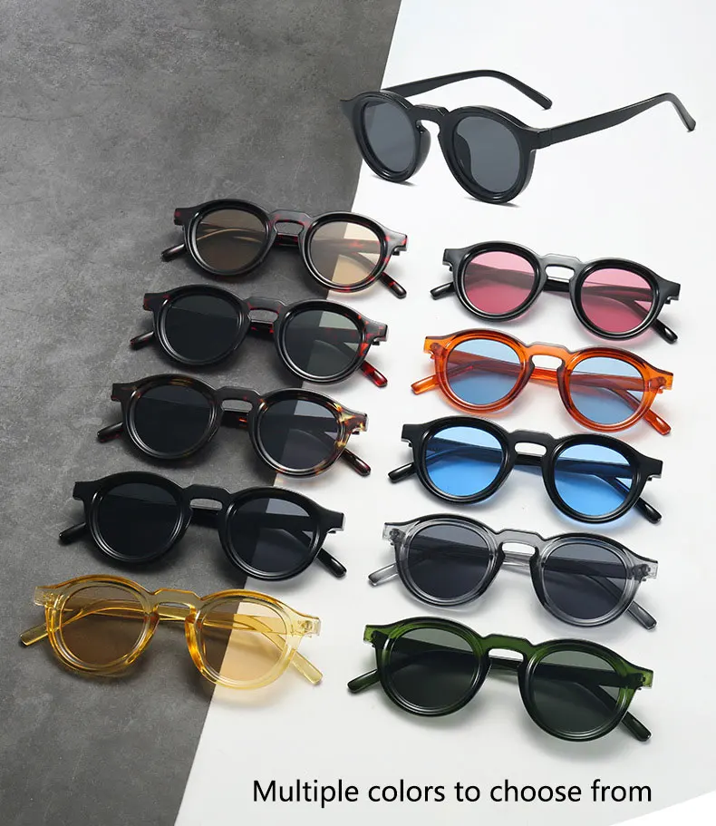 2025 Retro-Sonnenbrille mit dickem Rahmen, ovale Sonnenbrille für Herren, amerikanischer Stil, graue Brillen, Retro-Leopardenmuster-Brille, UV400-Rezept – Detail 3