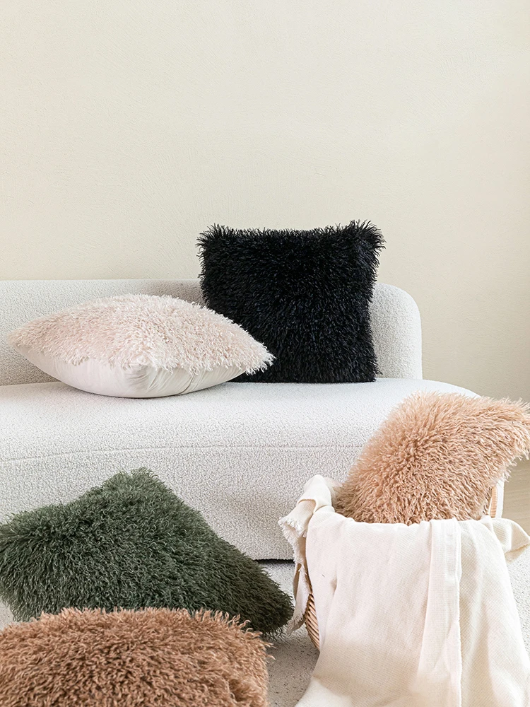 

Modern Simplicity Woolen Pillow Liking Sofa Living Room Bedroom Detachable Washable Cushion Cover Universal Indoor Home