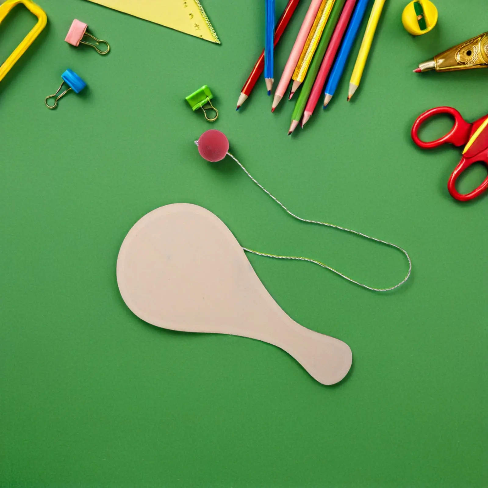 10Pcs Wooden Paddle Ball Unpainted DIY Table Tennis Paddles Smooth Surface for Kids Crafts Hand Eye Coordination