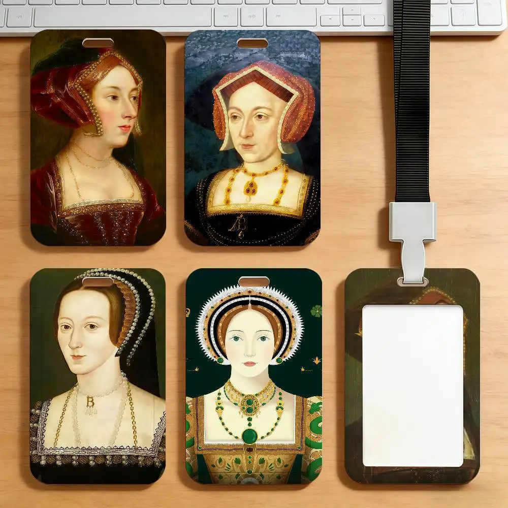 Queen Anne Boleyn Card Holder Corporate Business Work Badge Holders Uisex Credit Bus Daily Commute ID Case