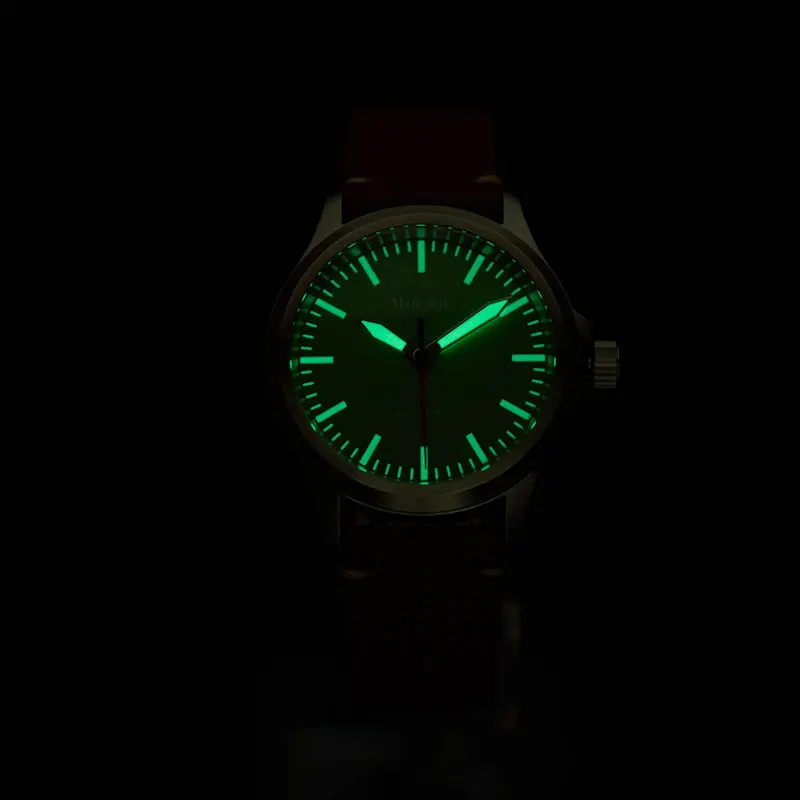 Milifortic 39 مللي متر أسلوب بسيط ساعة عسكرية رجل S110 NH38 ساعة اليد الميكانيكية الياقوت 10ATM الرياضة الطيران الرجال الطيار ساعة