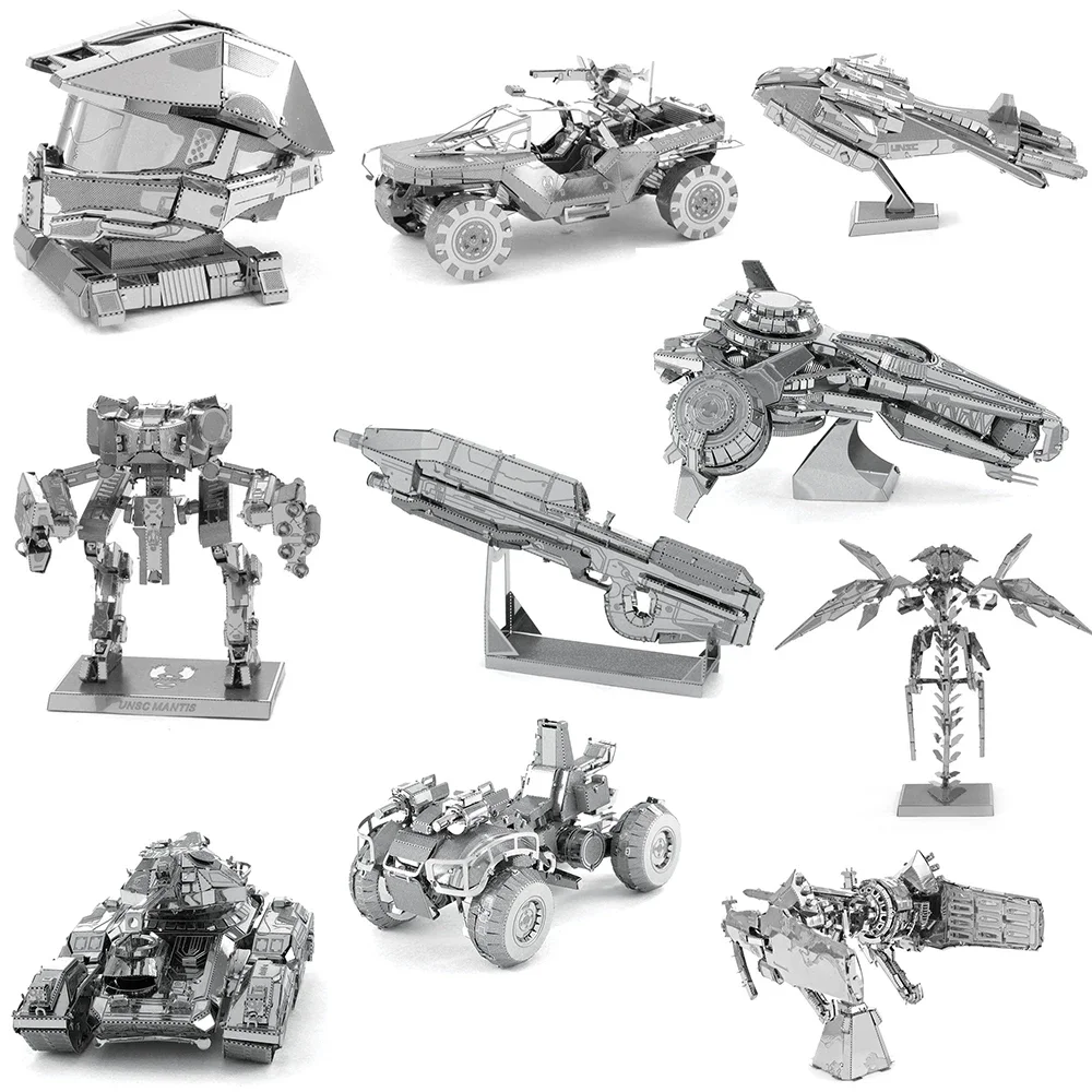 3D Metal Puzzle DIY Assembly Model Forerunner Phaeton Guardians Mantis Armor Assault Rifle Jigsaw Puzzles for Adults Gift Toys