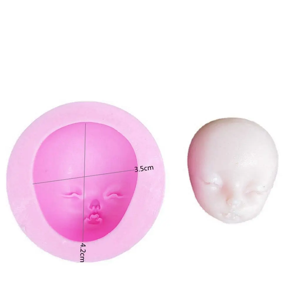 High Quality Dolls Face Mould Polymer Chocolate Soap Molds Face Silicone Mold Handmade Craft Clay Cake Decorating Tools