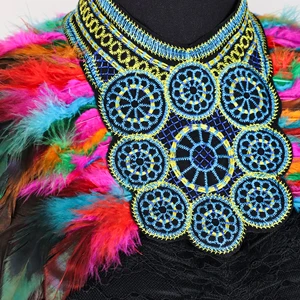 Ceket, ceket danteli kadınlar, punk ve vintage tarzı, yaka, gotik, kuşlar, omuzlarını silkmek, cadılar Bayramı cadıları, Cadılar Bayramınız kutlu olsun, fantezi dünyası, etrafı saran omuz Tüy yakasına 8 çekirdekli satışlar-no. 3