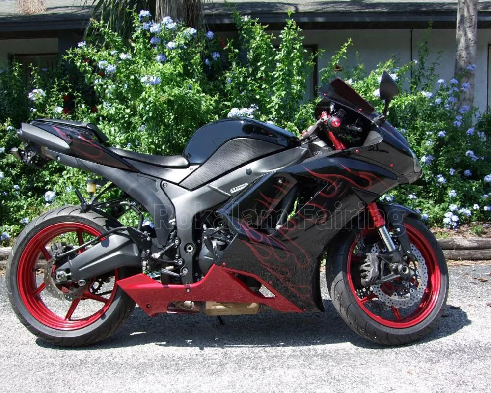 Flame Fairing Kit For Kawasaki Ninja 2007 2008 ZX-6R ZX6R 636 ZX 6R 07 08 Motorcycle Fairing Set (Injection Molding)