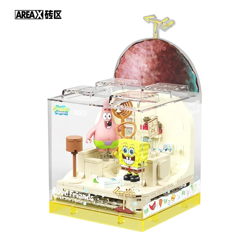 

Brand New in Box Spongebob Building Blocks Patrick Star Krusty Krab Squidward Tentacles Room Model Bricks Desktop Ornaments