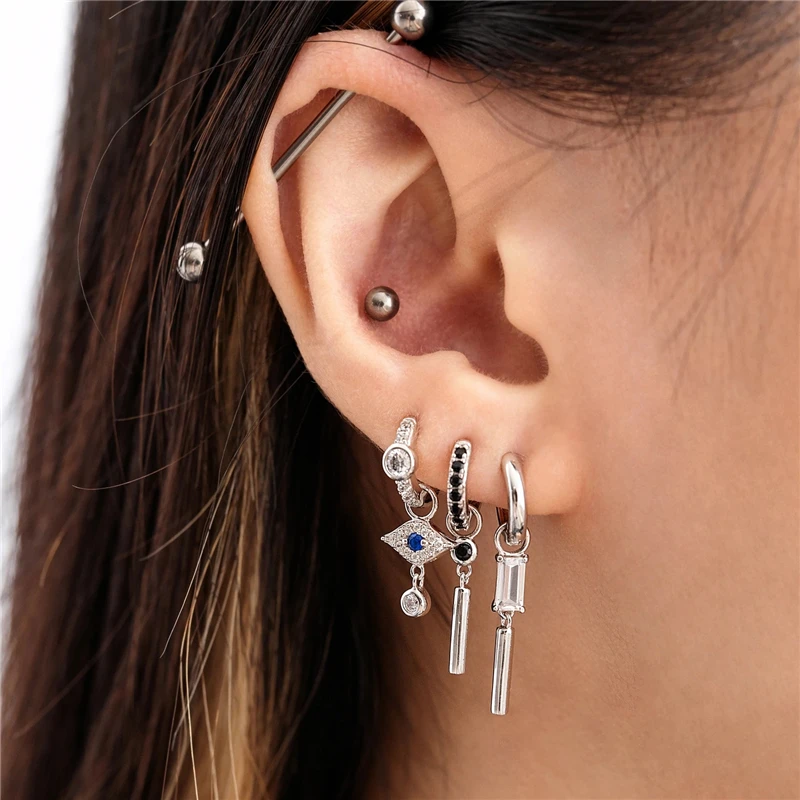 CANNER-pendientes colgantes con borla larga de circonita colorida para mujer, de Plata de Ley 925, accesorios de repuesto, joyería