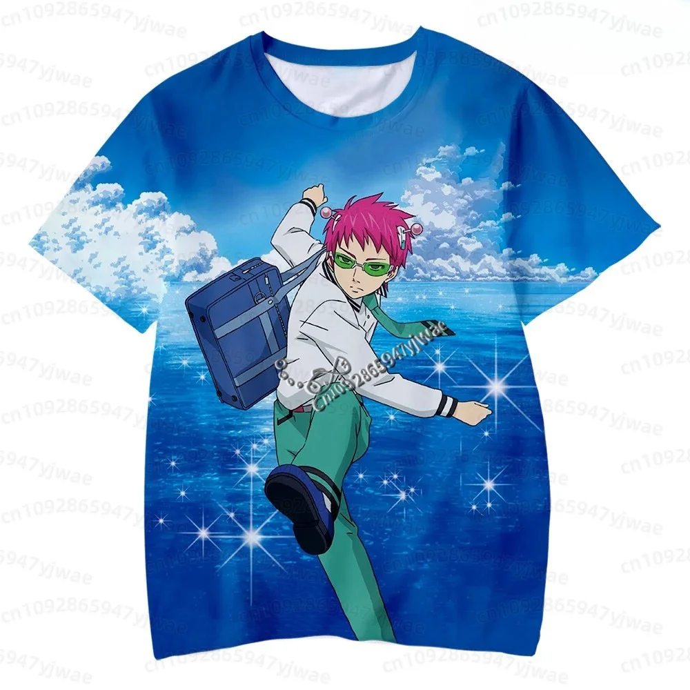 men Saiki Kusuo No Sai Nan Print T-shirt Miyagi Endgame Dorohedoro Backpack Young T Shirt Sakura Wars Japan Anime name tag Tees