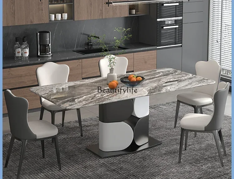

FG10Venice Brown Natural Marble Dining-Table High-End Custom Imported Luxury Stone Rectangular