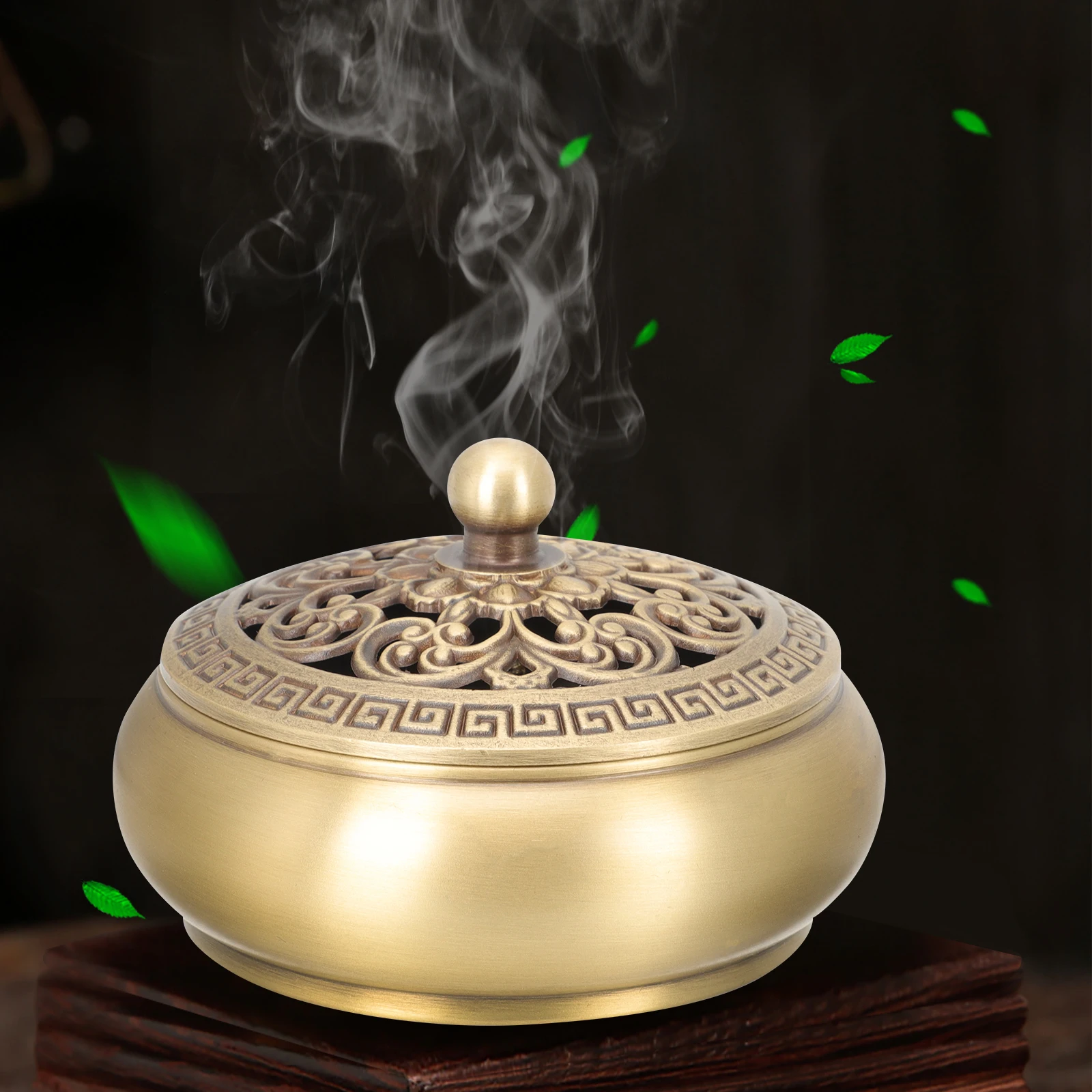 

Incense Burner Ornaments Home Brass Craft Wall Decoration Holder Censer Vintage
