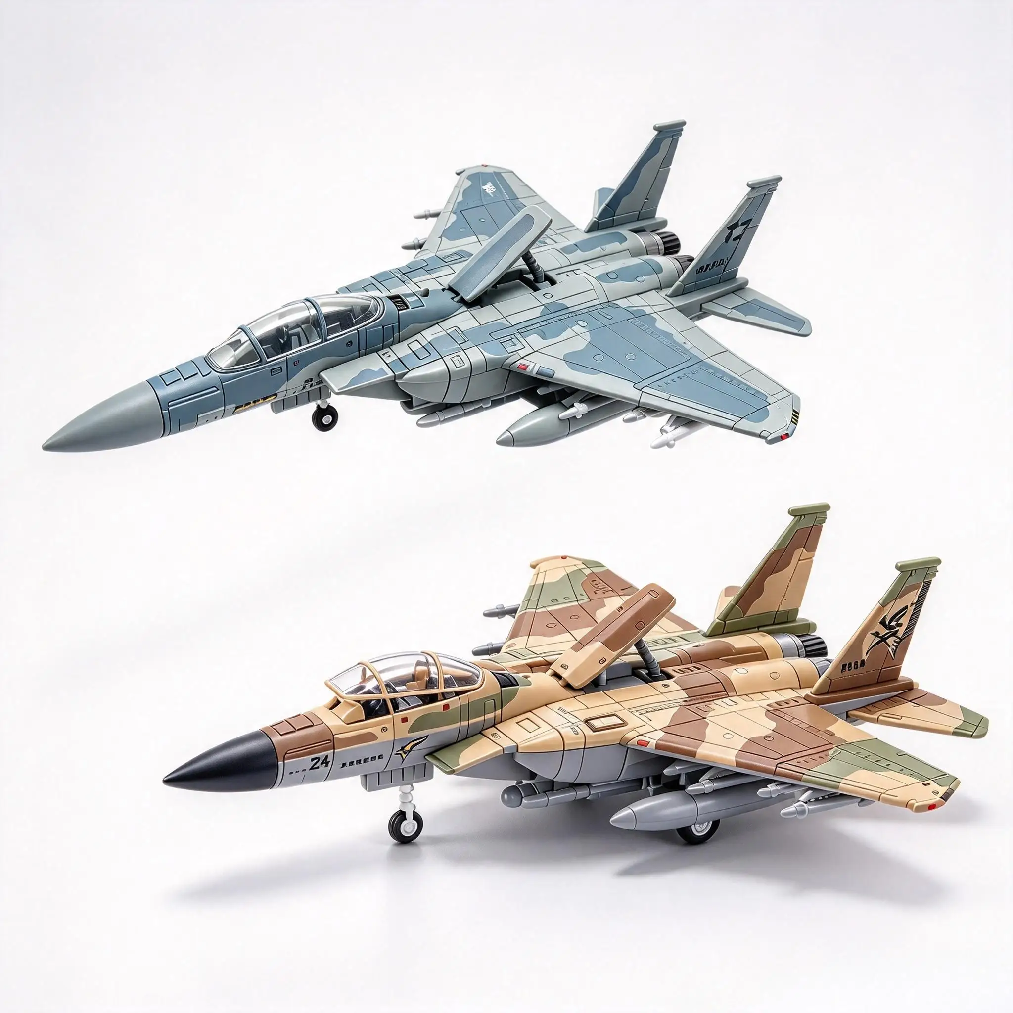 1:72 F-15 Eagle Fighter Jet Plastic Snap Assembly Model Kit Glue-Free Pre-Colored Military Aircraft Replica DIY Airplane Model