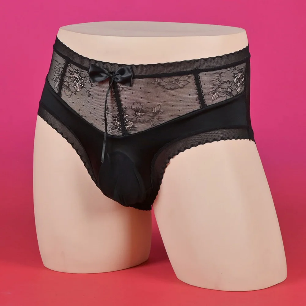 Ice Silk Panties Glossy Pouch For Daily Wear Applicable To Men Brand New Condition Night Application Silky Fabric